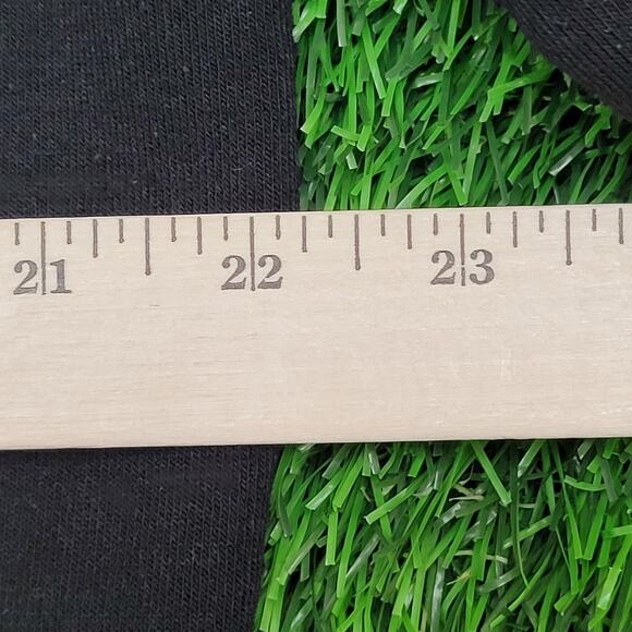 Peace Sign Hoodie Large 22x26 Embroidered Black - Picture 10 of 14